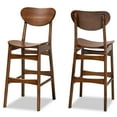thumbnail image 2 of Baxton Studio Katya Bar Stool, Walnut Brown, Set of 2, 2 of 8