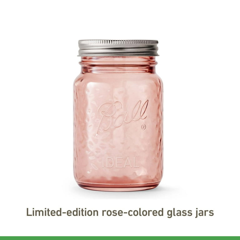 Ball Rose Vintage Regular Mouth 16 oz. Pint Canning Jars, 6 Count 