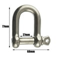 thumbnail image 3 of 12mm Galvanised Dee Shackle Single Shackle Link Chandlery DK04, 3 of 3