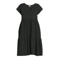 thumbnail image 5 of Terra & Sky Women's Plus Size Tiered V-Neck Knit Dress, 5 of 5
