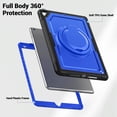 thumbnail image 3 of XYX Case for iPad Pro 10.5 Inch/ iPad Air 3rd Gen 2019 with Rotating Stand, Shoulder Strap, 2in1 Shockproof Cover, Deep Blue, 3 of 7