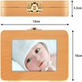 thumbnail image 4 of 5.5” Baby Tooth Box  Solid Wood Teeth Boxes Teeth Storage Box  Kids Keepsake Organizer for Baby Teeth and Hair Baby Shower& Birthday Gift, 4 of 8