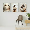 thumbnail image 4 of 3 Pcs Christian Wall Art Jesus Decor Christ Religion Canvas Wall Decor Jesus Art Pictures Posters Prints Religious Paintings Room Decor for Church Prayer Room Christian Schools Hospitals 12'' x 16'', 4 of 5