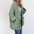 thumbnail image 4 of Kaondbfi Cardigan for Women, Oversized 3/4 Sleeve Open Front Knit Cardigan Outwear with Pockets Women's Winter Coat, 4 of 5
