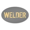 thumbnail image 1 of CafePress - Welding: Stencil Welder (Black & Go - Sticker (Oval), 1 of 1