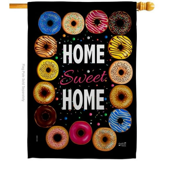 Angeleno Heritage H137311-BO 28 x 40 in. Home Sweet Life Double-Sided Decorative Vertical House Flags - Decoration Banner Garden Yard Gift