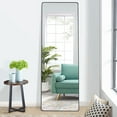 NeuType 22" x 65" Black Contemporary Full Length Mirror