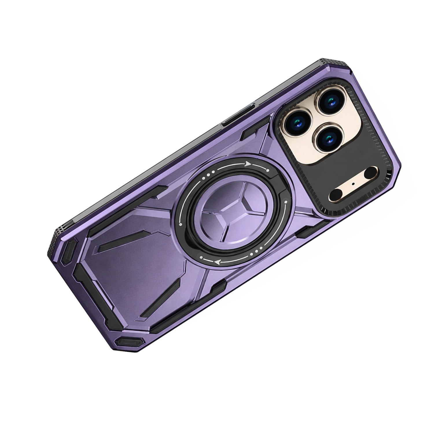 Heavy-Duty Armor Case with Swivel Stand & MagSafe for iPhone 17 Pro - Light Purple