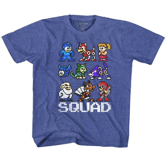 T-Shirt Vintage de la Jeunesse Royale Mega Man Squad