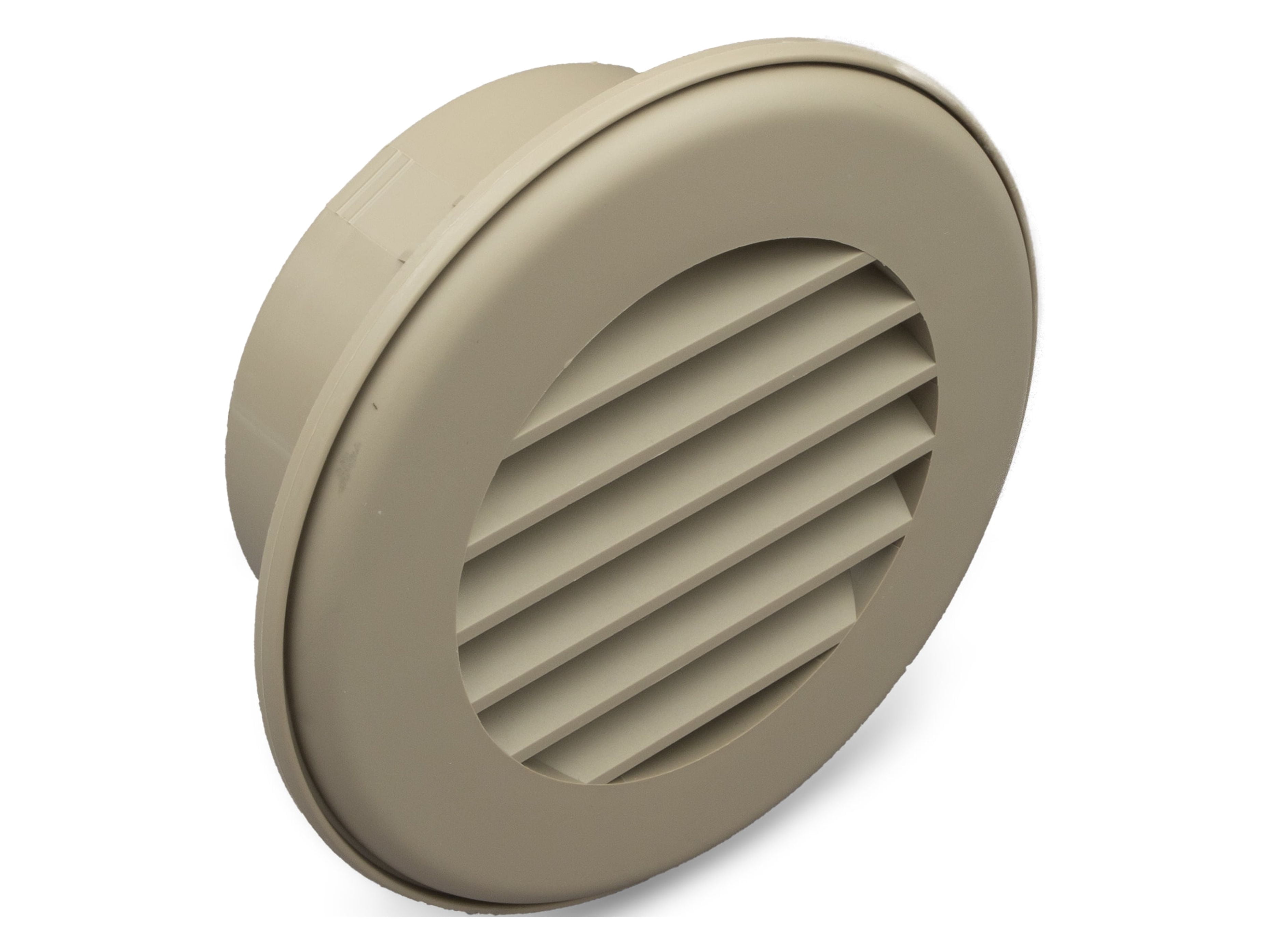 RV Camper Thermovent 4 inch Ducted Heat Vent With Damper Tan Brown PN 94269