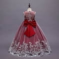 thumbnail image 7 of TAIAOJING Toddler Baby Girl Dress Flower Lace Wedding Dress For Kids Formal Long Maxi Gown Dance Prom Sequin Bowknot Puffy Tulle Dresses For 2-3 Years, 7 of 7
