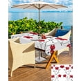 thumbnail image 5 of Boanket Outdoor Tablecloth with Umbrella Hole for Patio/Picnic/Party/Camping, Red Floral Spring Waterproof Table Cloth Rectangle Table Cover Washable, Summer Botanical Pastoral Elegant (52"x 70"), 5 of 7