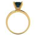 thumbnail image 4 of Clara Pucci 14K Yellow Gold 1.5ct LondonBlueTopaz Solitaire Ring for Women, 4 of 8
