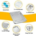 thumbnail image 3 of Xianlin Mini Four Grille-Pain 9 Pouces avec Support, Plateau de Cuisson en Acier Inoxydable et Grille de Refroidissement pour Cuisson/rôtissage, Lavable au Lave-Vaisselle et Facile à Nettoyer, Non Toxique et Durable, 3 of 4