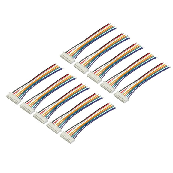 XH Connector 2.54 mm Pitch 8pin Female Connector Plug with Wire Cable 10CM Length Tinned Copper Wire Head 10PCS