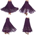 thumbnail image 2 of Elegante de baile de salón - Lentejuelas larga de fiesta de baile latino Púrpura Zulema vestido de la falda de la danza de salón, 2 of 8