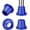 Blue, variant on SupreGear Heavy Duty Replacement Feet for Shower Chair, 1" Non-Slip Rubber Tips, Metal Reinforced, 4-Pack, Gray