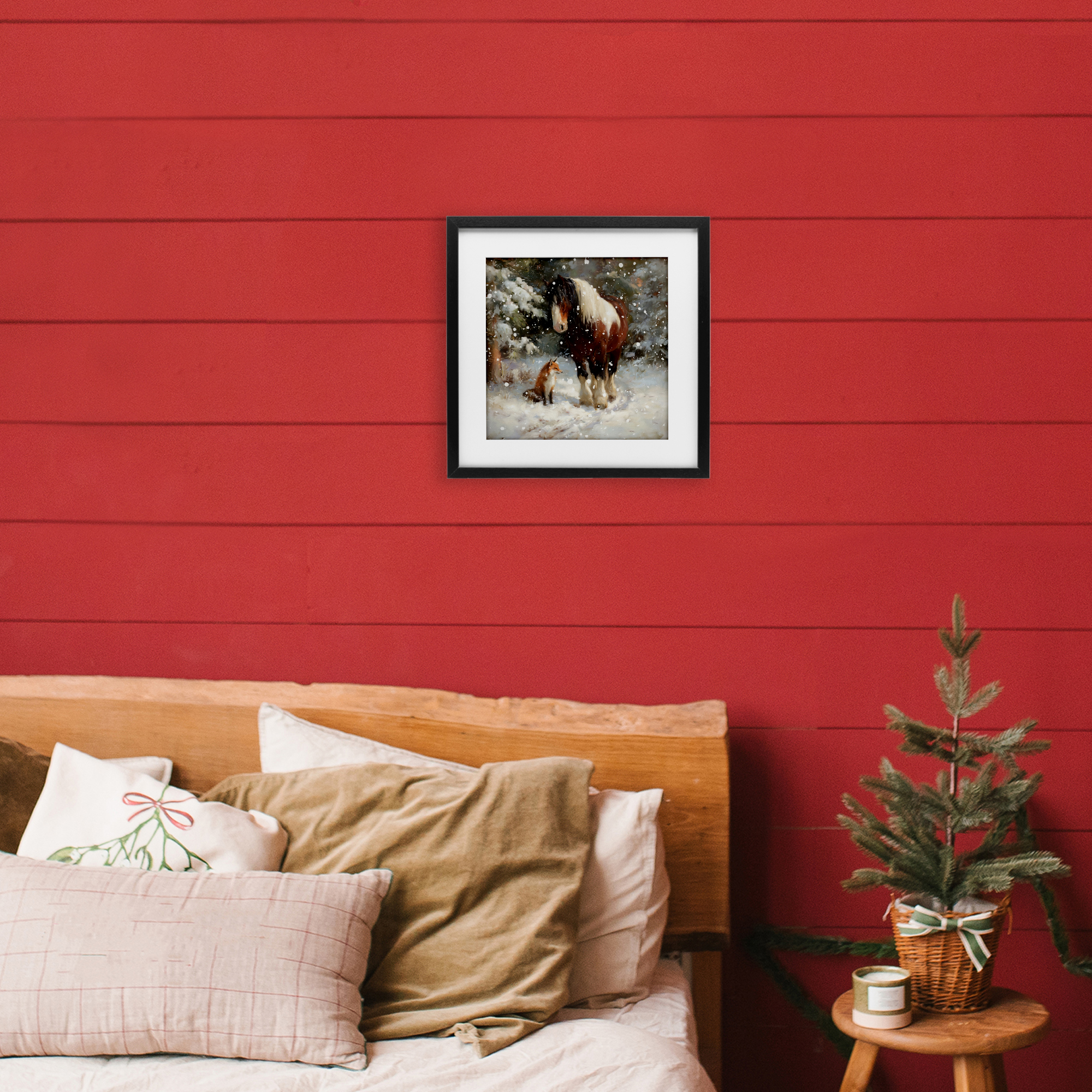 Stupell Industries The Horse & The Fox Black Framed Print Under Glass, design by Tina LeCour