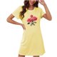 thumbnail image 1 of Camisón corto de talla grande para mujer, camisón de manga corta con estampado de pecho a la moda, camisón para mujer, 1 of 2