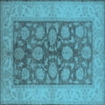 thumbnail image 1 of Ahgly Company Indoor Square Oriental Light Blue Traditional Area Rugs, 5' Square, 1 of 4