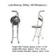 thumbnail image 5 of Bastón con Asiento Plegable, Bastón con Asiento, Bastones para Caminar, Bastón Grueso Antideslizante de Cuatro Patas para Ancianos, Ayudas para Viajes al Aire Libre(negro) Amonsee  No, 5 of 7
