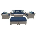 thumbnail image 1 of Ensemble de Meubles de Patio en Osier d'Extérieur 8 Pcs en Marine, 1 of 2