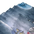 thumbnail image 4 of Christmas Fabric Shower Curtain with Art Santa Claus Bear Printed for Bathroom,Blue Moon Christmas Tree Wide Toilet Curtains, 4 of 7