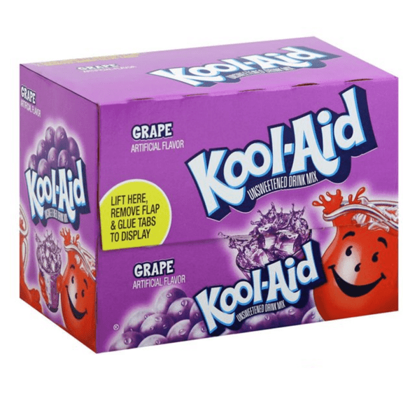 Kool-Aid Unsweetened Grape Artificially Flavored Powdered Drink Mix Caffeine Free, 0.14 oz., 48 (Packets)