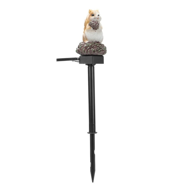 1pc Solar Squirrel La lámpara de césped LED Lámpara de pie de jardín Luz al aire libre en forma de animal