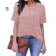 thumbnail image 3 of Qarigey Blusa con cuello en V Camisa estética holgada Oficina Vacaciones Playa Compras Moda Verano Top Novia Madre Ropa Prendas para la parte del cuerpo Rosado S Qarigey AP011062-06, 3 of 5