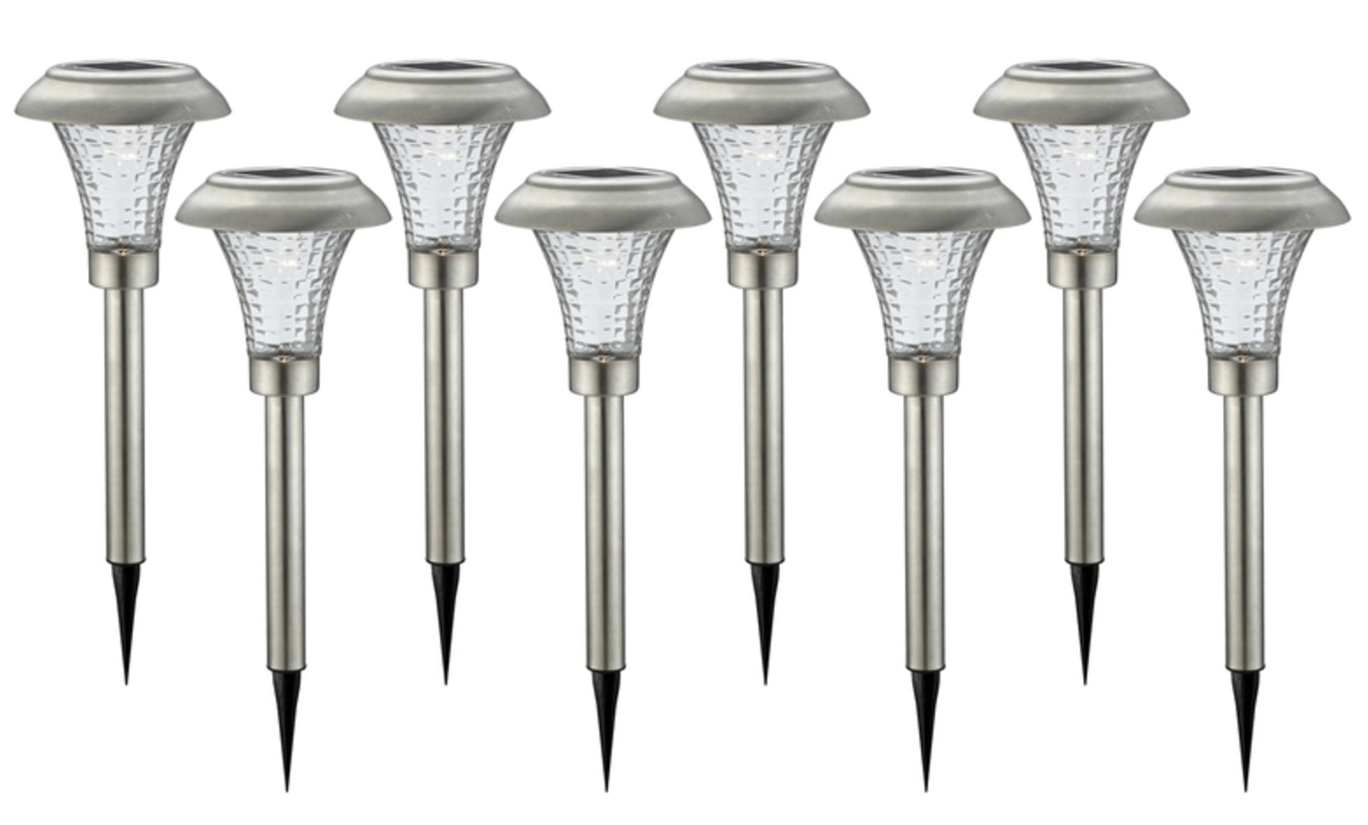 Living Accents 60029SS Solar Powered LED Pathway Light, Silver