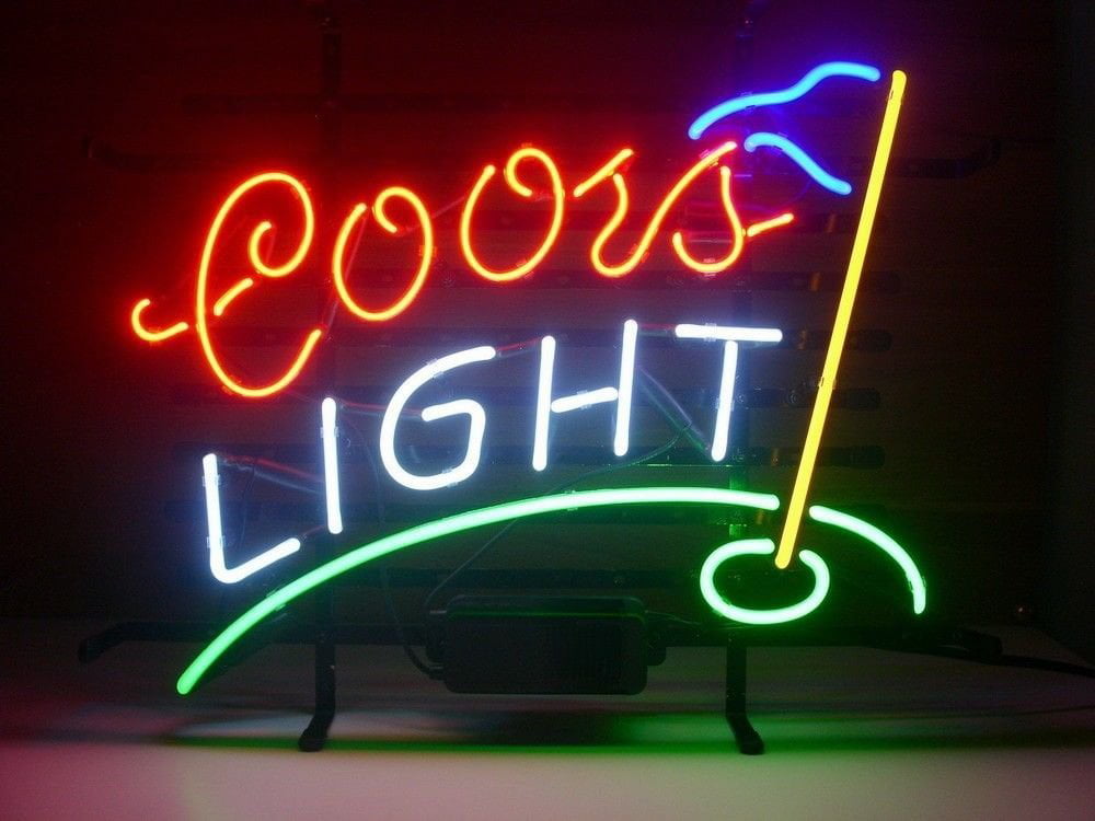 New Coors Light Bottle Neon Light Sign 24"x20" Lamp Poster Real Glass Beer Bar