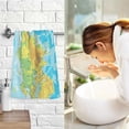 thumbnail image 6 of Coolnut Hand Towels World Map Classic Patterned 2 PCS, Cotton Bath Towel for Drying Face Hands Body Decorative Water Absorbent Lightweight Towels for Bathroom Ktichen Travel Gym, 16"x28", 6 of 6