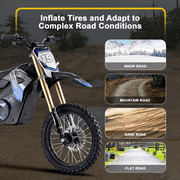 MotoTec 48V Pro Electric1500W Dirt Bike, Orange