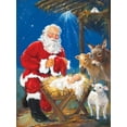thumbnail image 2 of Comish, Susan 25x32 White Modern Wood Framed Museum Art Print Titled - Nativity Santa, 2 of 4