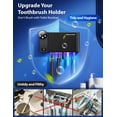 thumbnail image 5 of Toothbrush holder, wall-mounted toothbrush cleaner, fits most toothbrush sizes, features air drying function, LED smart screen and stylish black and gray appearance., 5 of 8