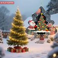 thumbnail image 4 of Metal Hanging Christmas Tree Wind Decorations - Festive Garden Spinners with Geometric Wave Design Perfect for Holiday Yard Decor, 4 of 7