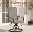 thumbnail image 5 of Pirecart 2 Pcs Outdoor Patio Swivel Chairs, High Back & Metal Frame, 360°  Patio Dining Chairs for Lawn, Garden, Deck, Brown, 5 of 13