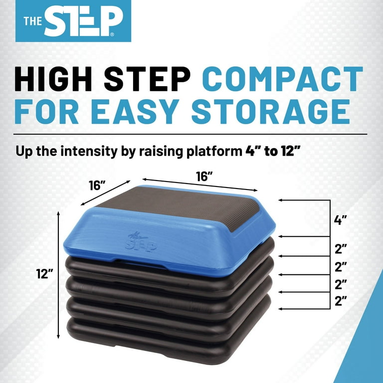 The Step High Step Aerobic Platform with 4 Risers, Blue photo 3