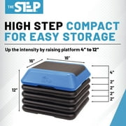 The Step High Step Aerobic Platform with High Step Blue Aerobic Platform and 4 Black Risers