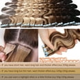 thumbnail image 6 of SEGO Ombre Tape In Human Hair Extensions Deep Wave 100% Remy Human Hair Soft Straight Hair Skin Weft Seamless, 6 of 8