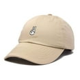 thumbnail image 5 of Dalix Peace Sign Embroidered V Cotton Dad Hat Baseball Cap Adjustable Mens in Khaki, 5 of 5