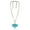 Blue, variant on Stylish Turquoise with Blue Fan Tassel Long Statement Necklace