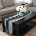 thumbnail image 4 of Black Gray Ombre Table Runner 120 Inches Long, Modern Abstract Moire Art Geometric Kitchen Coffee Dining Table Decoration for Home Party Birthday Wedding Home Decor 13x120 Inches, 4 of 8