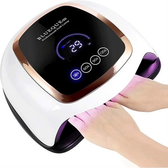 UV LED Nail Light, 168W Gel Polish with Auto Sensor/4 Timer Settings for Fingernails and Toenails