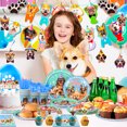thumbnail image 2 of Puppy Birthday Party Supplies for Kids,Dog Theme Birthday Party Supplies & Tableware Set Dog Party Plates Cups Napkins Tablecloth Banner Balloon Cake Topper etc Puppy Themed Party Supplies, 2 of 7