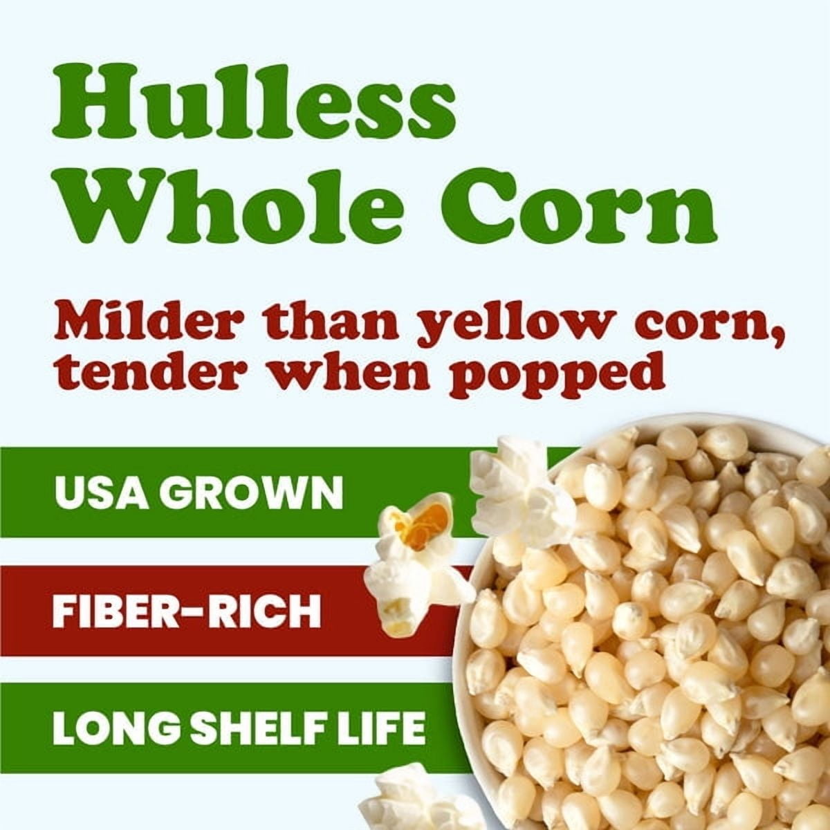 Organic White Popcorn Kernels, 12 Pounds – USDA Certified. Non-GMO, Vegan, Kosher, Bulk – by Food to live
