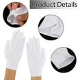thumbnail image 3 of Thin Cotton Gloves for Men Women White Glove Parade Gloves Formal Marching Uniform Gloves, 3 of 9
