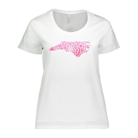 Inktastic North Carolina Silhouette Mandala Women's Plus Size T-Shirt