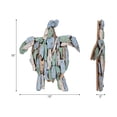 thumbnail image 4 of Driftwood Turtle Art Sculpture for Home Decor - Wall Figurine Accent for Bathroom, Living Room, or Office Space - Coastal Ornaments for Shelf Styling or Coffee Table Display - 12", Blue & Green, 4 of 8
